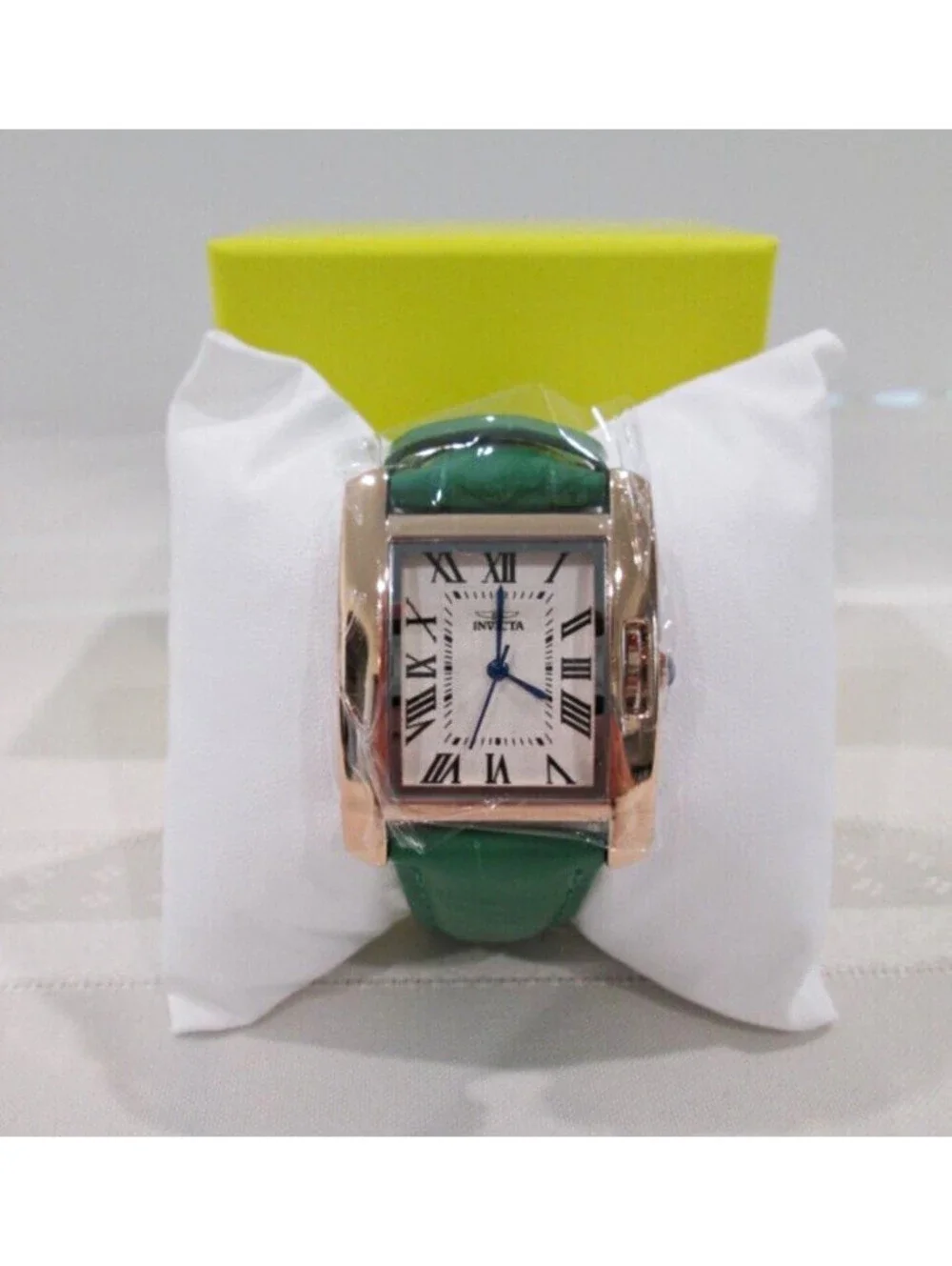 Invicta Celestial Women's Watch 30mm Green Band 70297 Rose Gold-Leather NEW